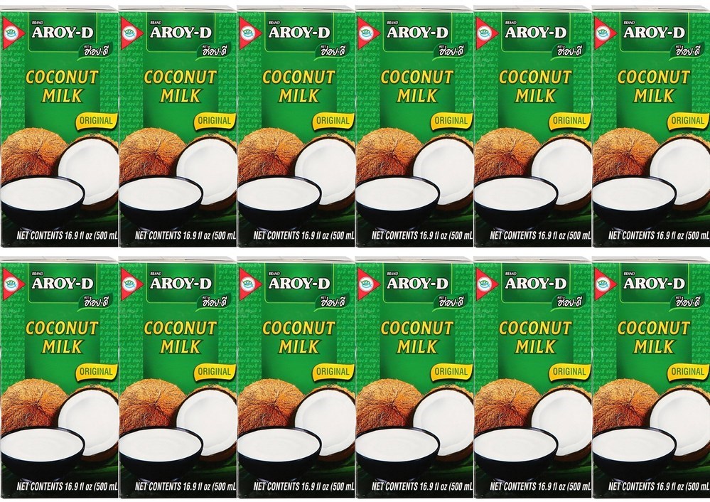 Кокосовое молоко Aroy-D, мякоть кокоса 70%, 500 мл 12 штук