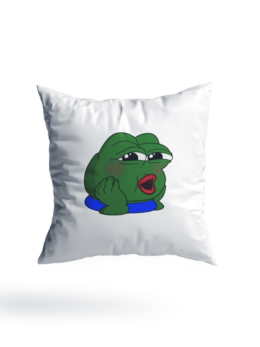 фото Подушка сувенирshop прикол "лягушка pepe" 40х40