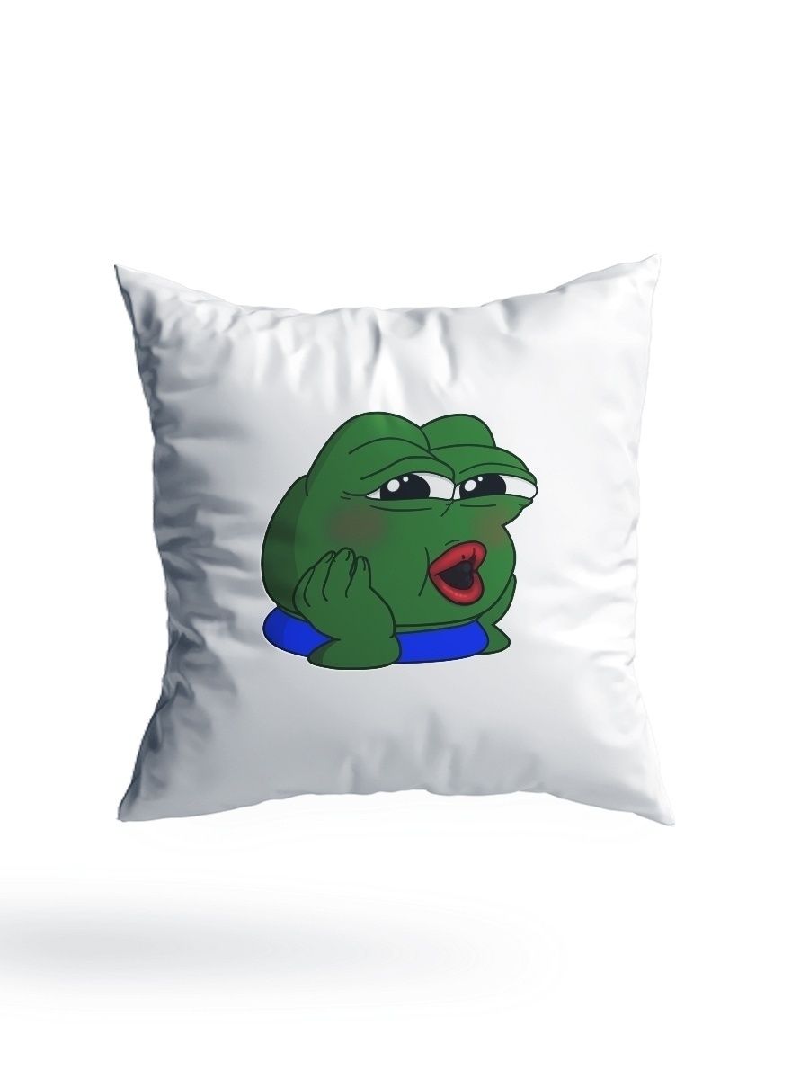 

Подушка СувенирShop Прикол "Лягушка Pepe" 35x35, Белый, PL-JJLG1-W/35S