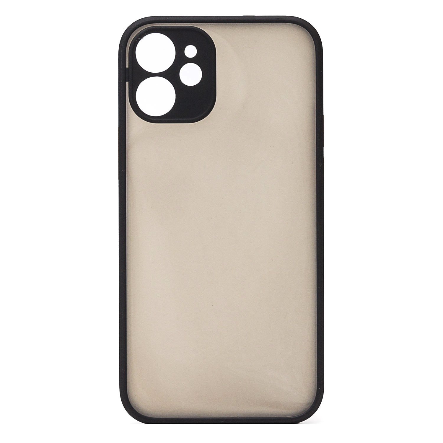 

Чехол для iPhone 12 mini пластиковый с окантовкой <черный>
