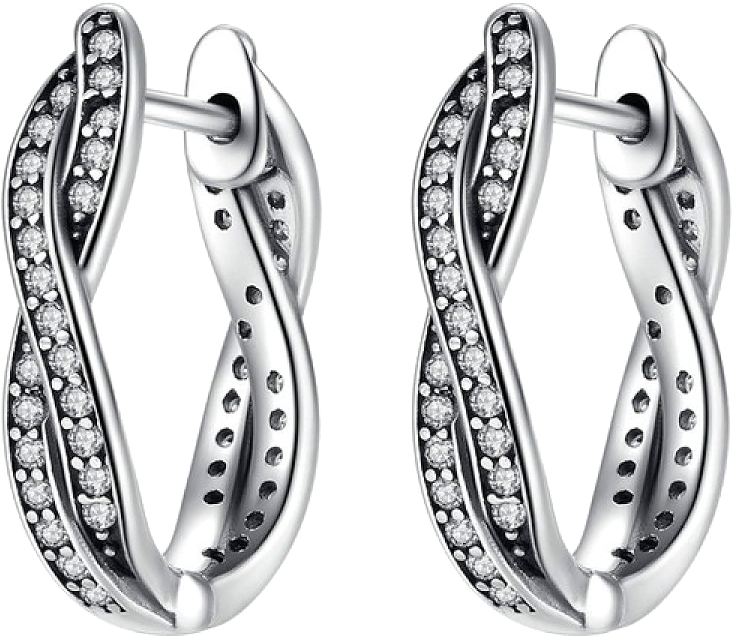 

Серьги из серебра bamoer PAS465, фианит, PAS465