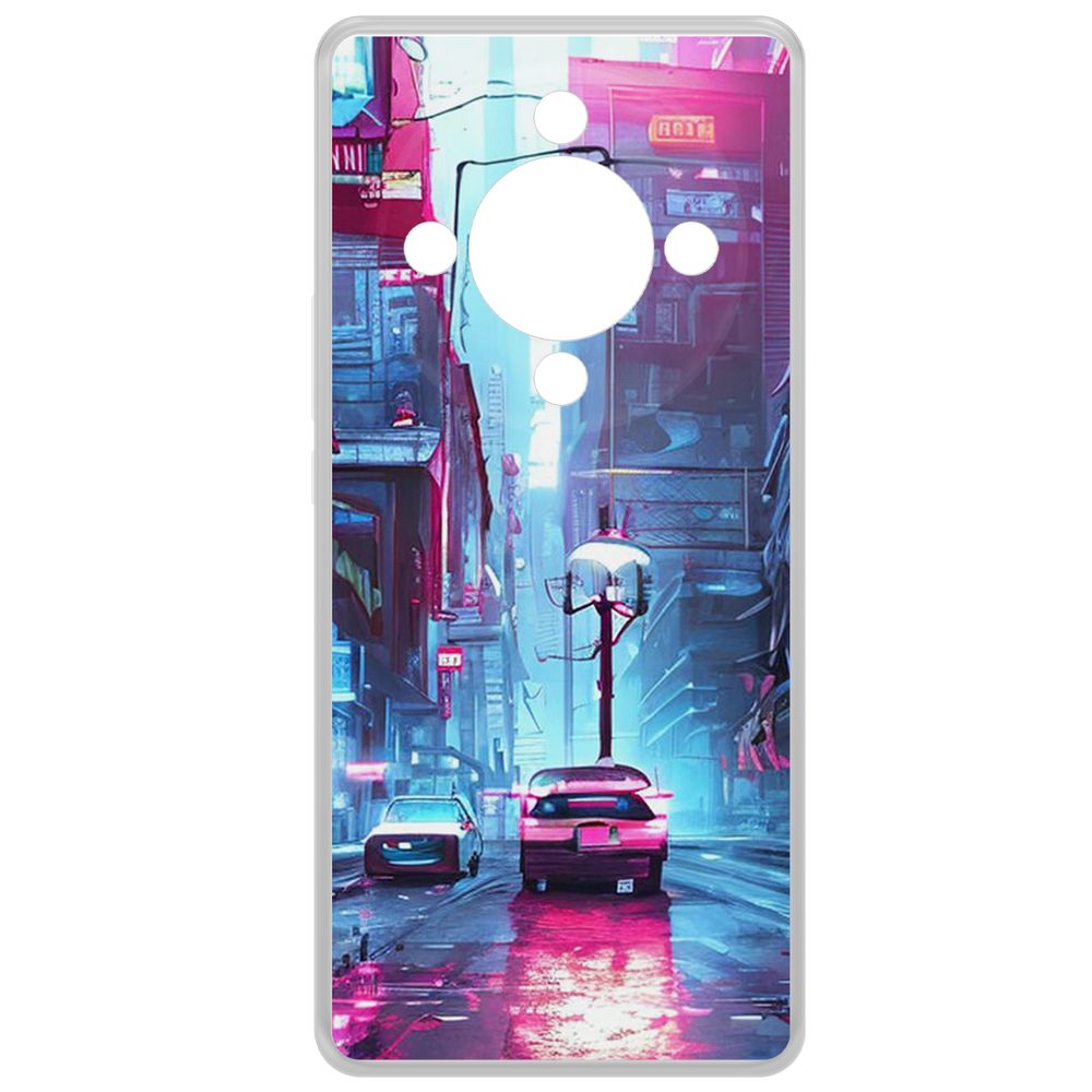 

Чехол-накладка Krutoff Clear Case Киберпанк Улица для Honor X9b, Прозрачный