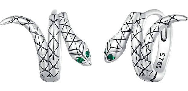

Серьги конго из серебра bamoer BSE883, фианит, BSE883