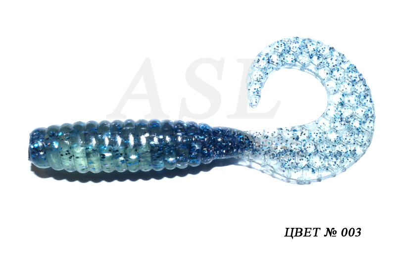 

Силиконовая приманка ASL Твистер цв. 003 L-7,5см 5шт/уп, Твистер