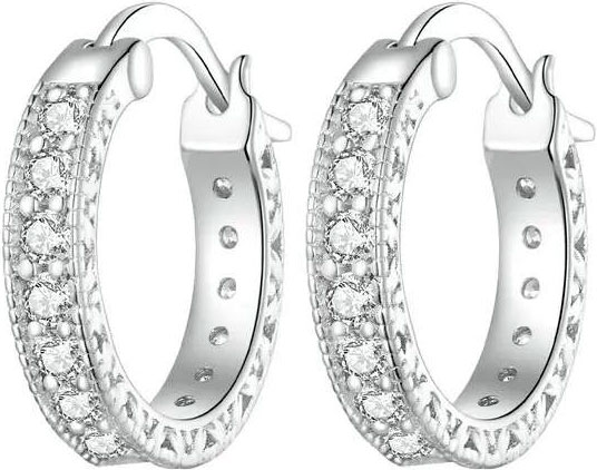 

Серьги конго из серебра bamoer BSE868, фианит, BSE868