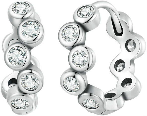 

Серьги конго из серебра bamoer SCE1565, фианит, SCE1565