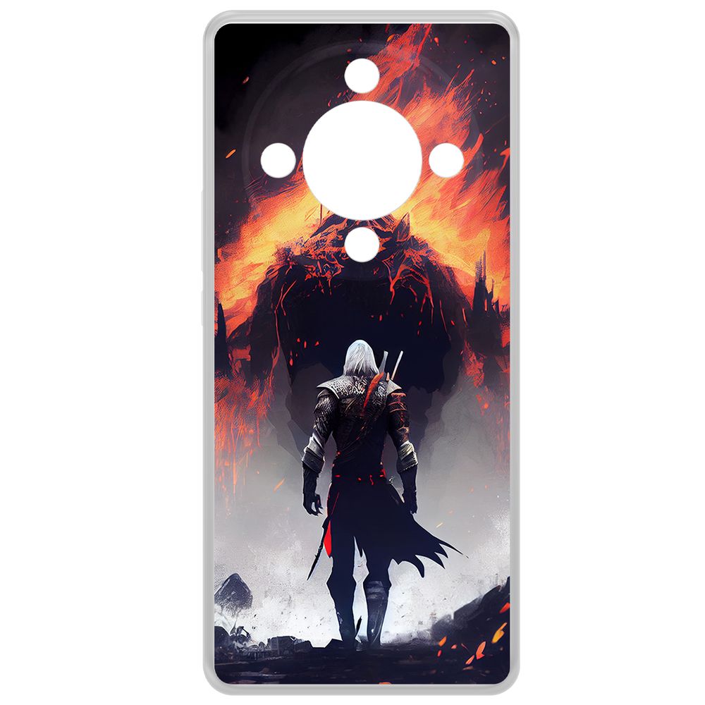 

Чехол-накладка Krutoff Clear Case Ведьмак. Геральт для Honor X9b, Прозрачный
