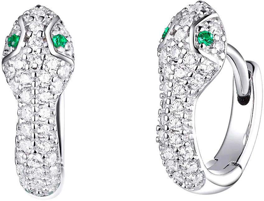 

Серьги конго из серебра bamoer SCE922, фианит, SCE922