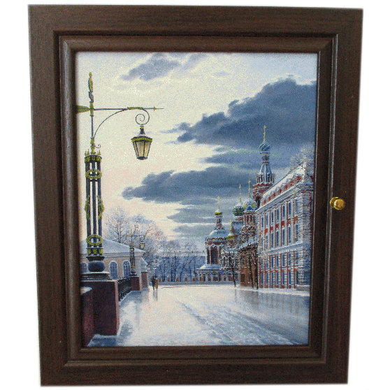

Ключница Вид с Ново-Конюшенного моста на Спас-на-Крови 31x26x5 см