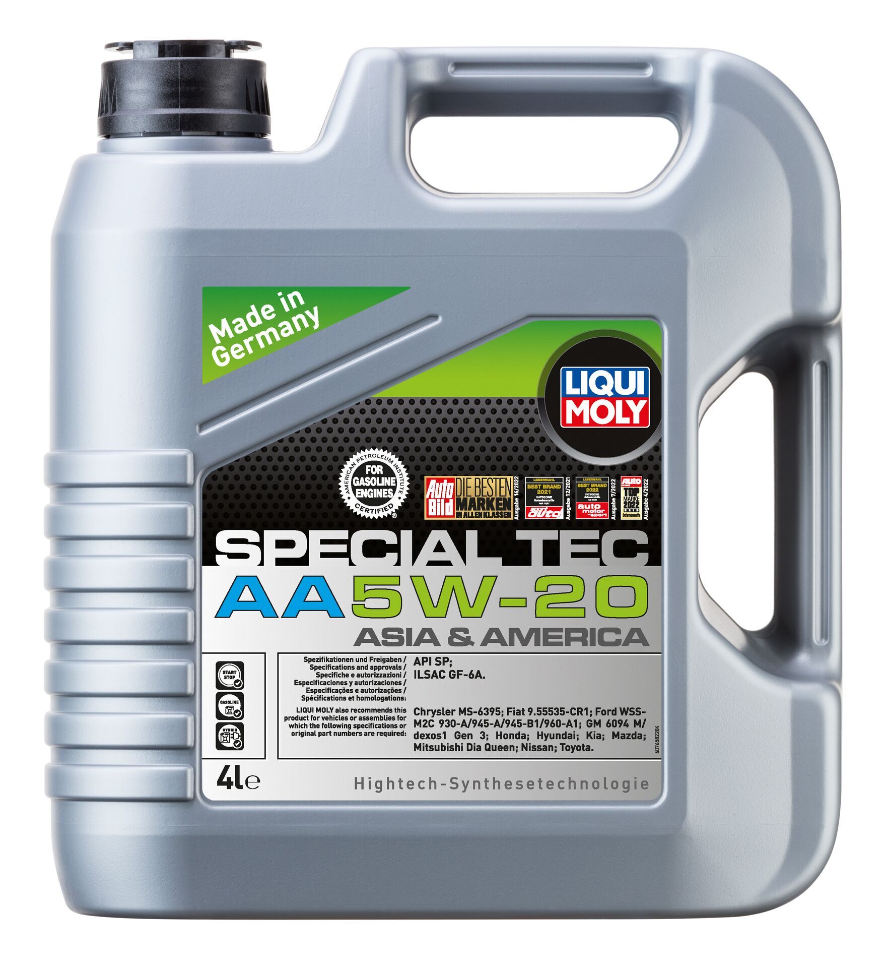 

Моторное масло LIQUI MOLY синтетическое SPECIAL TEC AA 5W20 SM 4л, Special Tec AA