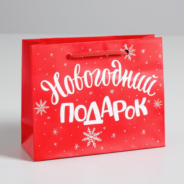 

Пакет ламинированный горизонтальный «Новогодний подарок», S 5.5 см х 15 см х 12 см, Разноцветный