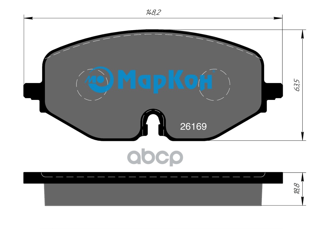 

Колодки Тормозные Дисковые Передние К-Т Vag МАРКОН 509500188