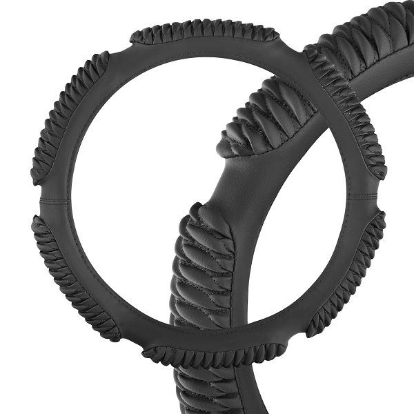 

Оплетка SKYWAY Sponge ribby 6 подушечек L Черная экокожа, Черный