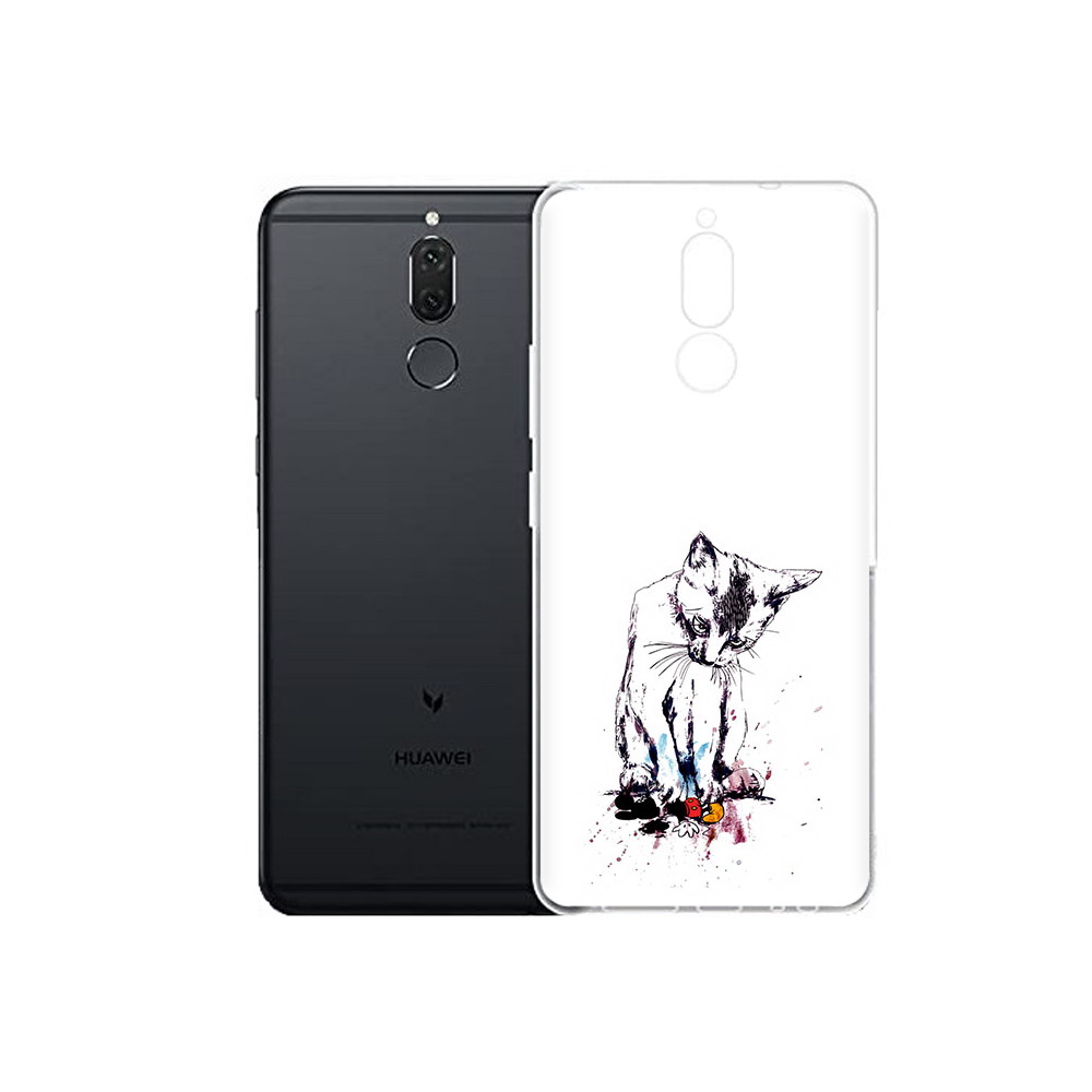 

Чехол MyPads Tocco для Huawei Nova 2i кот и микки (PT92543.64.399), Прозрачный, Tocco