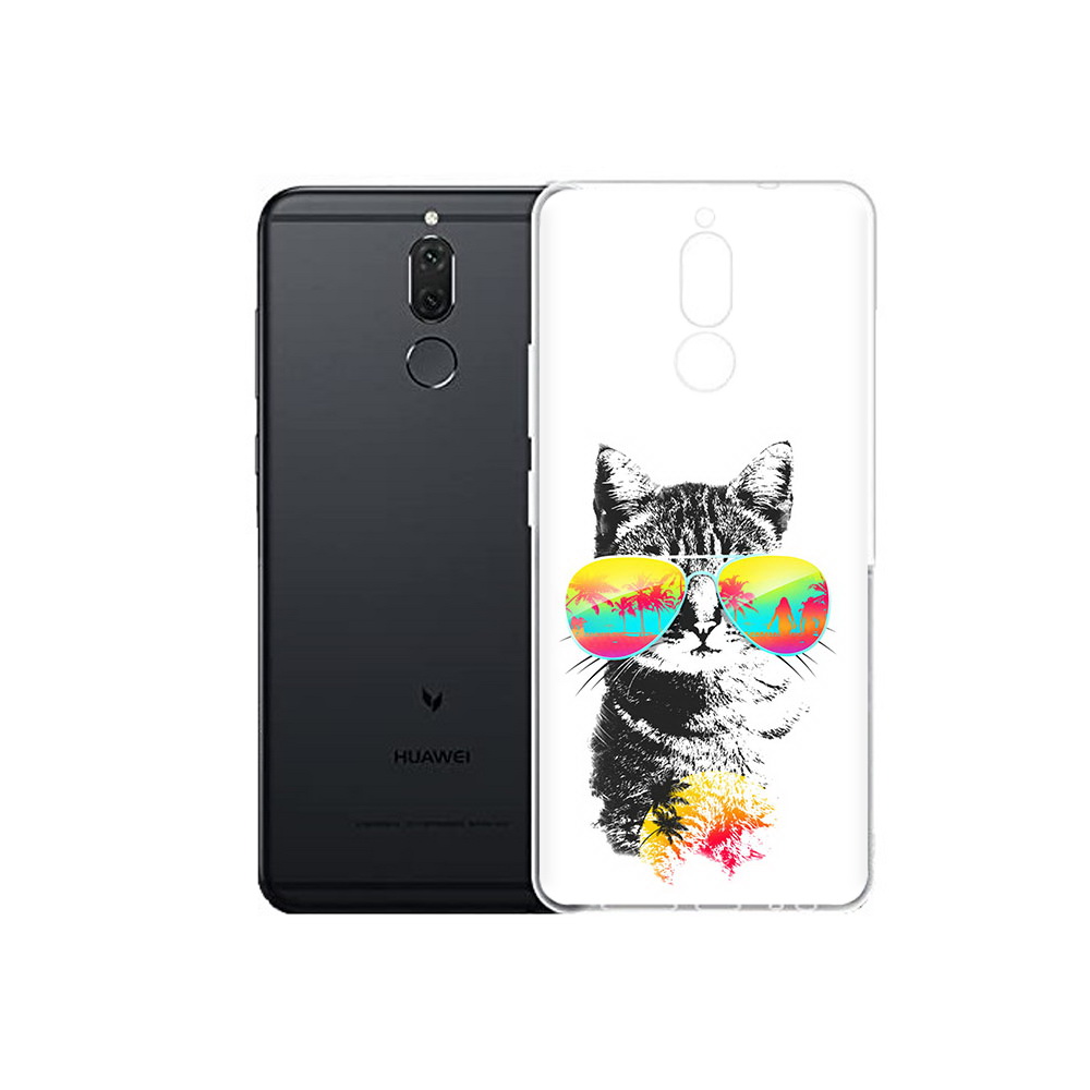 

Чехол MyPads Tocco для Huawei Nova 2i крутой кот (PT92543.64.425), Прозрачный, Tocco