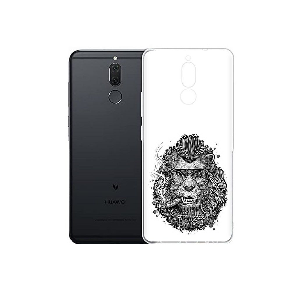

Чехол MyPads Tocco для Huawei Nova 2i курящий лев (PT92543.64.432), Прозрачный, Tocco