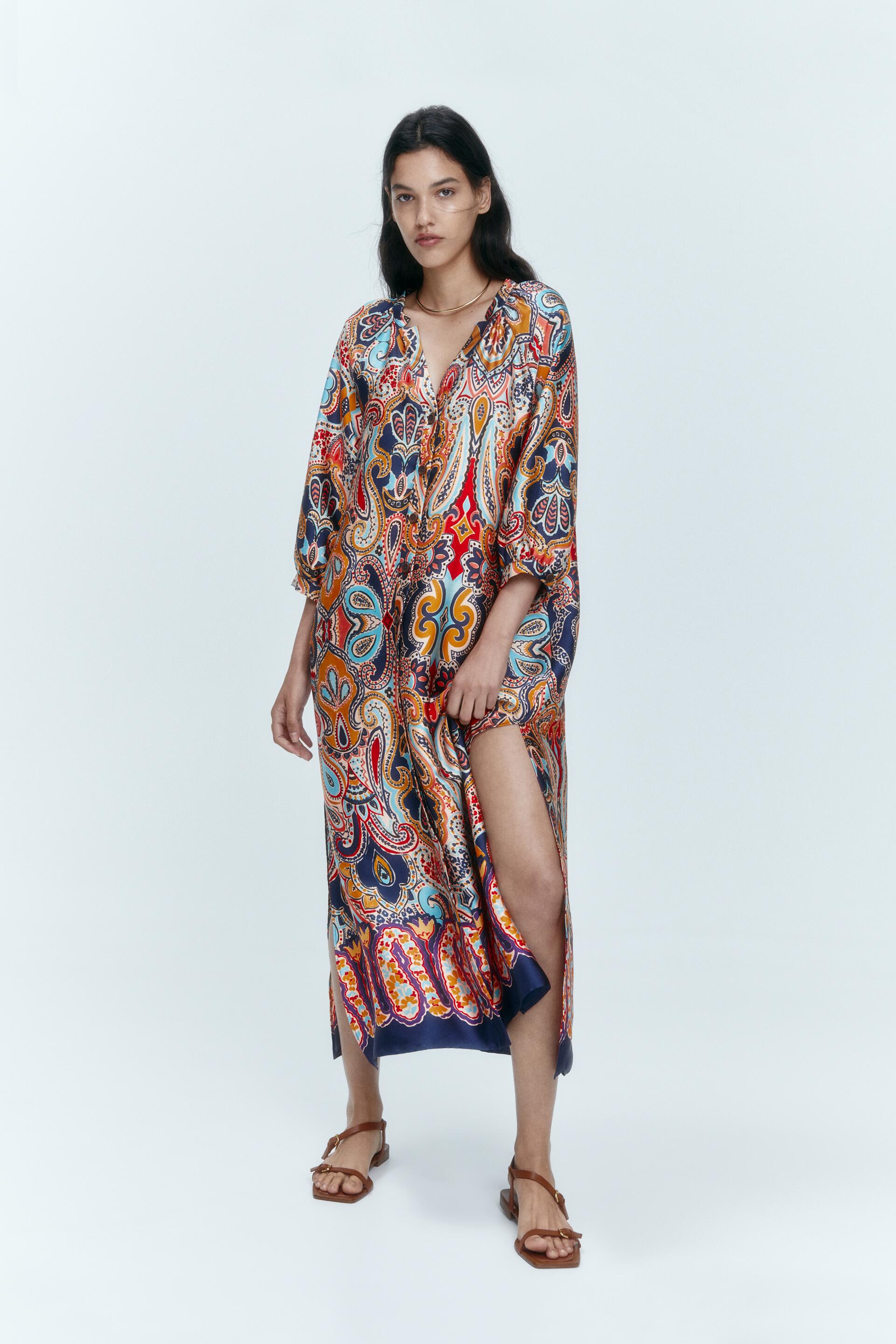 

Платье женское ZARA 08460265 разноцветное M (доставка из-за рубежа), 08460265