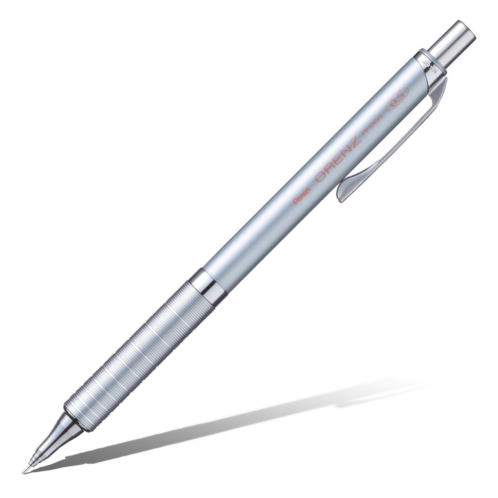 

Карандаш механический Pentel Orenz Metal Grip серебристый корпус 0,5мм, Metal Grip