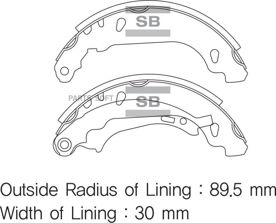 

Тормозные колодки Sangsin brake барабанные SA157