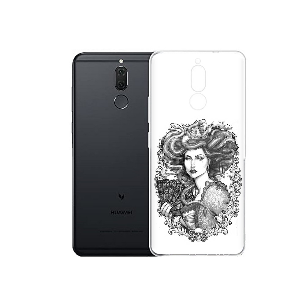 

Чехол MyPads Tocco для Huawei Nova 2i медуза черно белый (PT92543.64.472), Прозрачный, Tocco
