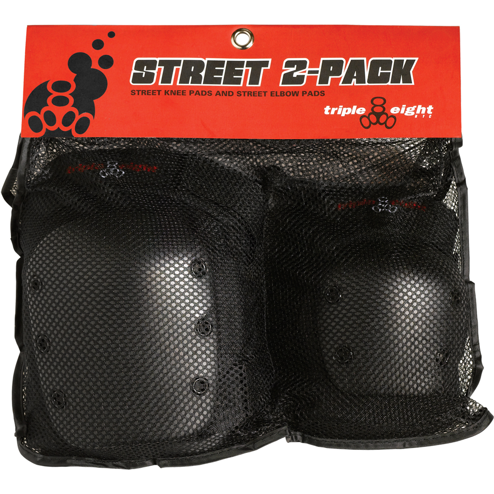 Набор защиты (колени, локти) Triple 8 Street 2-Pack Black