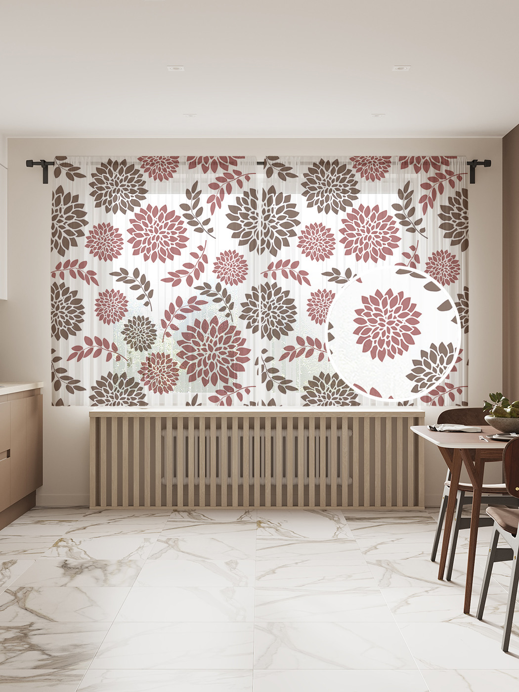 

Фототюль JoyArty "В середине весны", 145x180 см (2 полотна со шторной лентой + 50 крючков), В середине весны