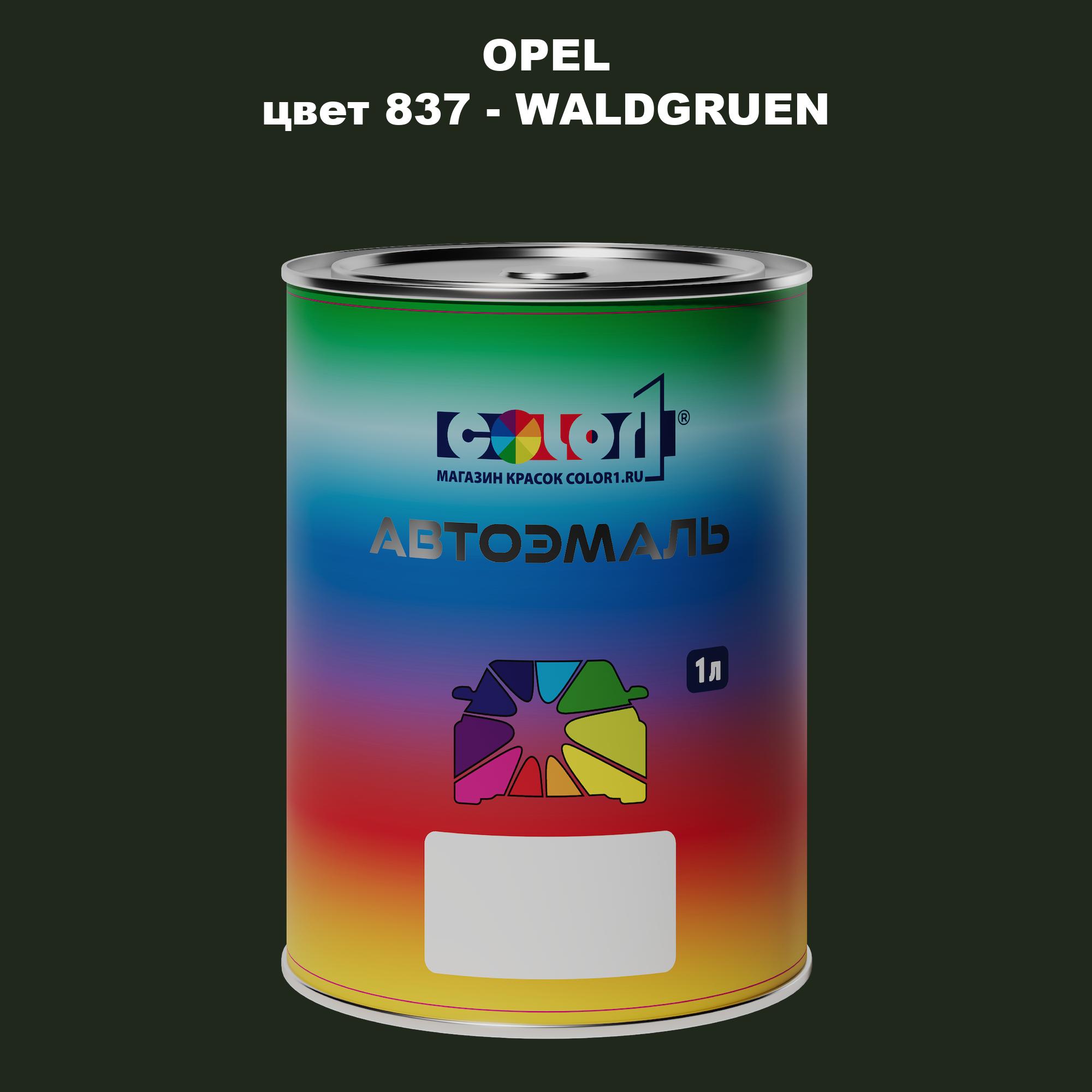 

Автомобильная краска COLOR1 для OPEL, цвет 837 - WALDGRUEN, Прозрачный