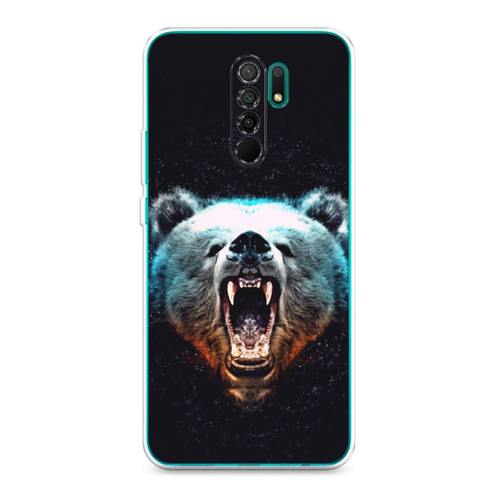 

Чехол Awog на Xiaomi Redmi 9 "Медведь", Разноцветный, 38350-2