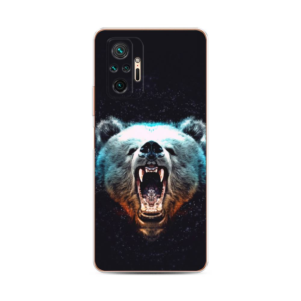 

Чехол Awog на Xiaomi Redmi Note 10 Pro "Медведь", Разноцветный, 310050-2