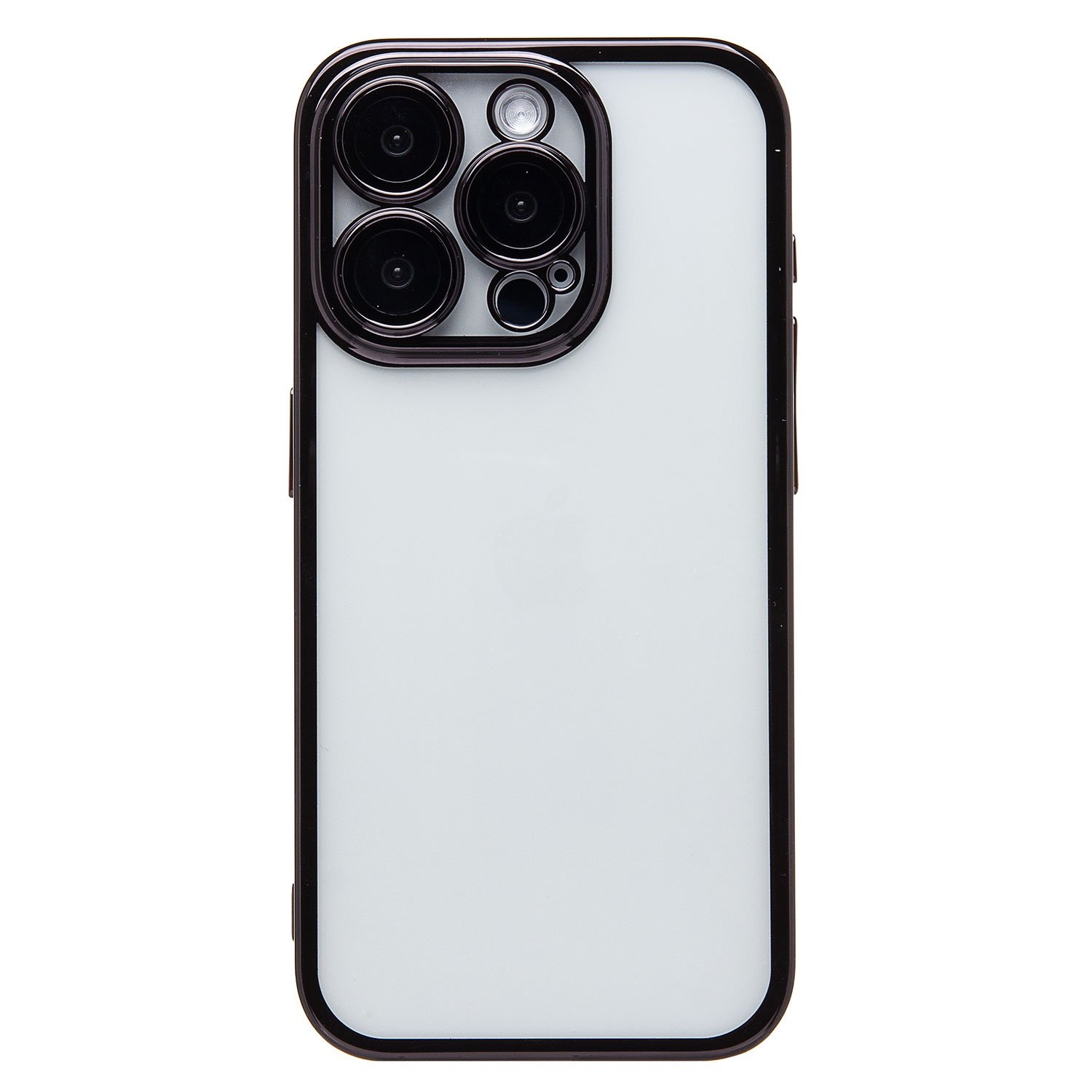 

Чехол для iPhone 15 Pro пластиковый с закрытой камерой <черный>
