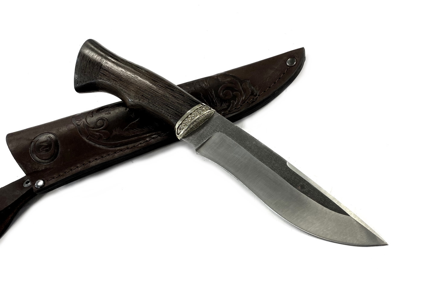Нож Мастерская Семина Беркут, 95Х18 со следами ковки, венге, мельхиор
