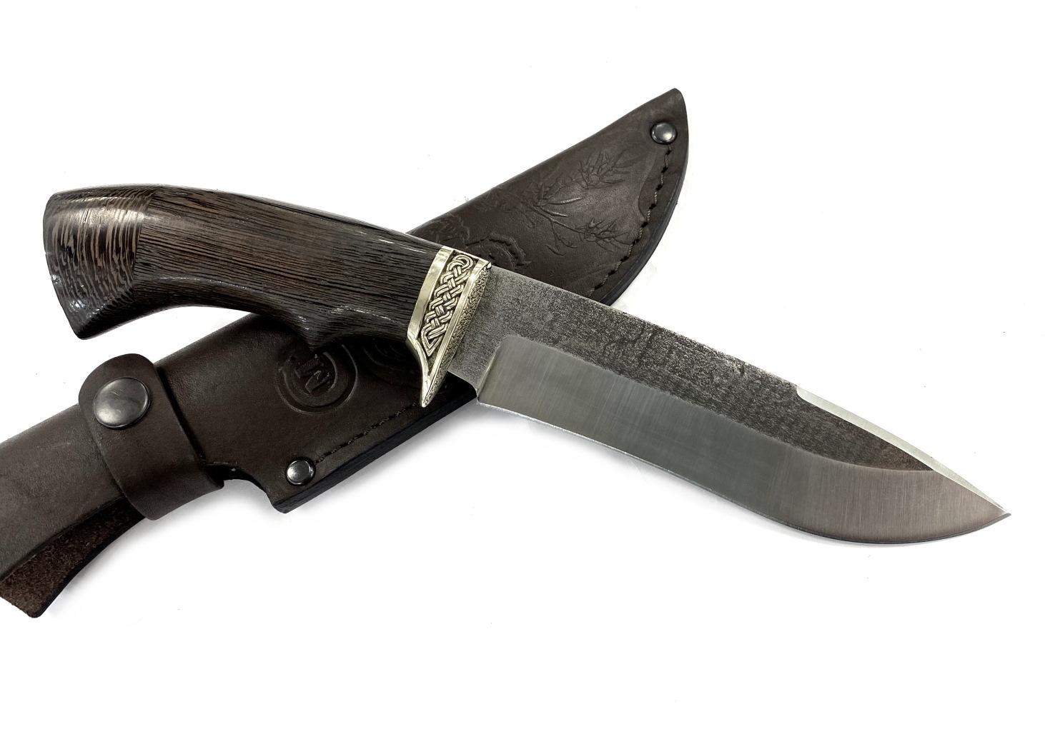 Нож Мастерская Семина Скиф, 95Х18 со следами ковки, венге, мельхиор