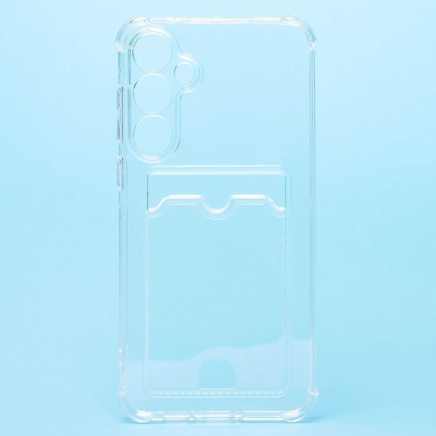 

Чехол для Samsung SM-A556E (Galaxy A55) силиконовый с картхолдером <прозрачный>