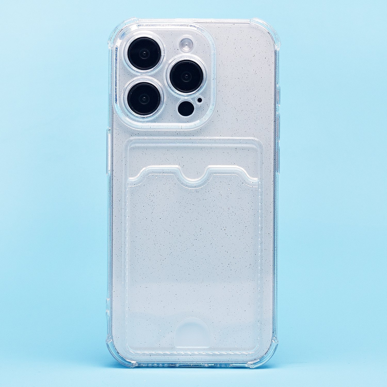 

Чехол для iPhone 15 Pro силиконовый с картхолдером 5 <белый>