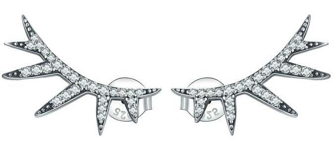 

Серьги пусеты из серебра bamoer BSE681, фианит, BSE681