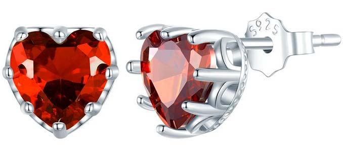 

Серьги пусеты из серебра bamoer BSE736-1, фианит, BSE736-1