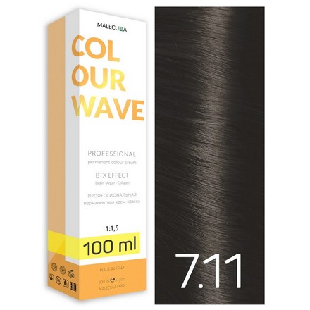 фото Крем-краска malecula для волос colour wave 7.11