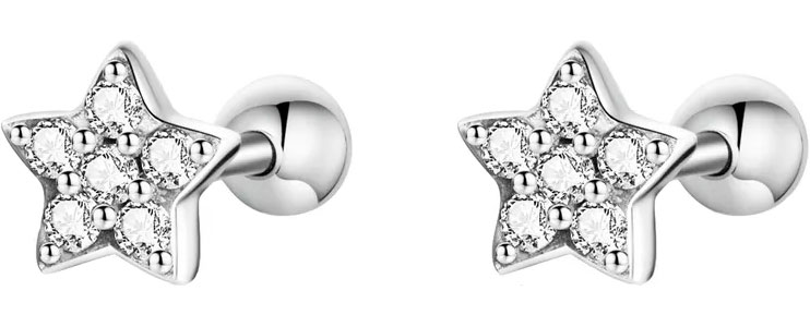 

Серьги пусеты из серебра bamoer SCE1297, фианит, SCE1297