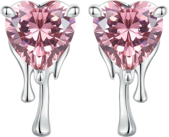 

Серьги пусеты из серебра bamoer SCE1558, фианит, SCE1558