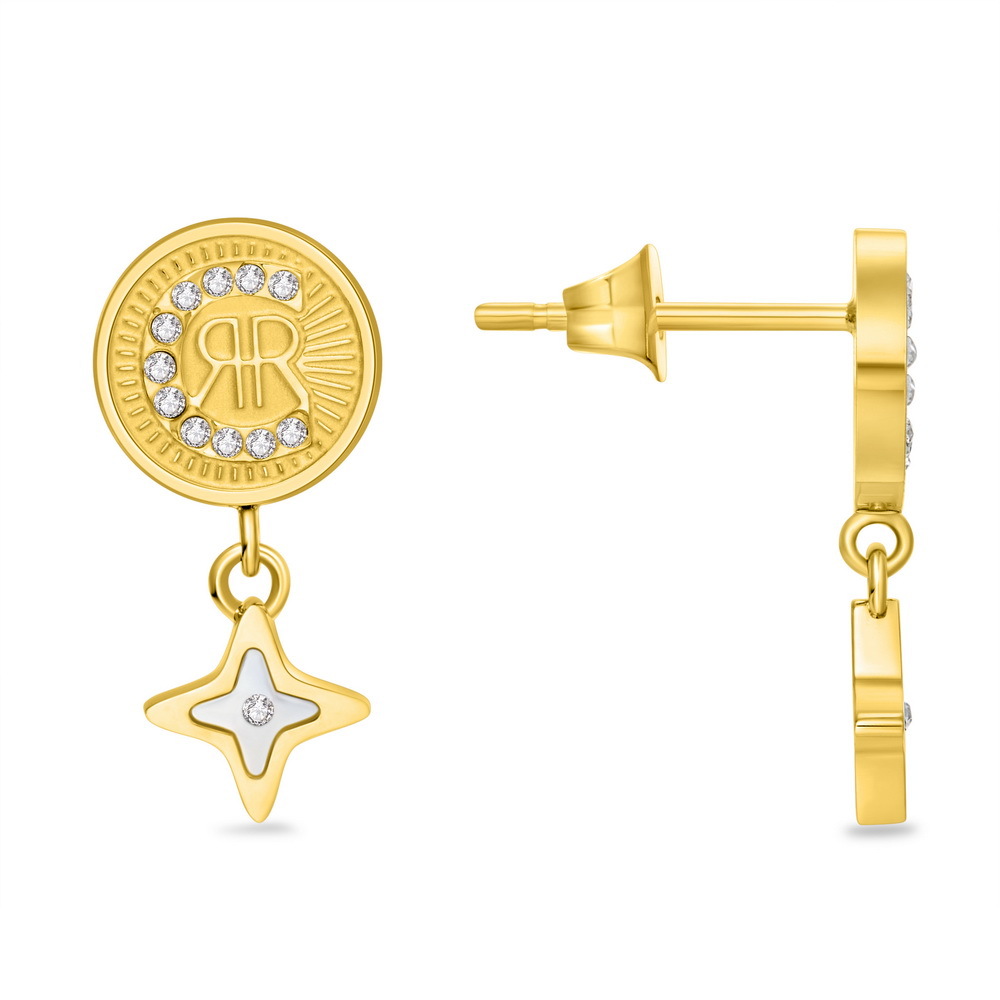 

Серьги подвески из стали Cerruti 1881 CIJLE0005202, стекло, CIJLE0005202