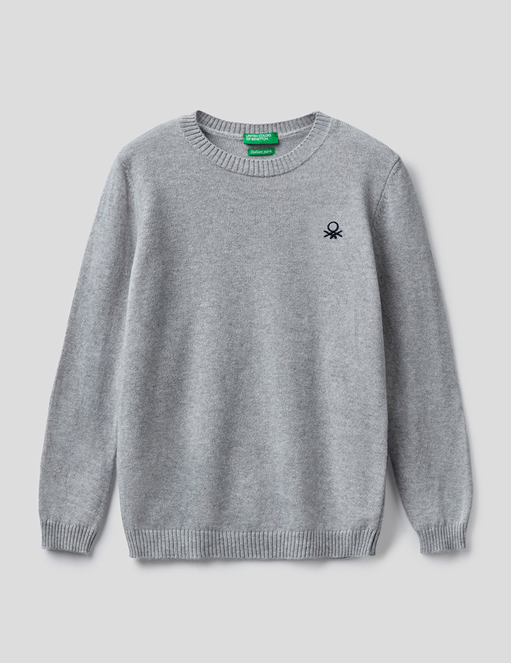 

Джемпер для мальчиков Benetton цв. серый р.158, 21A_1032C1931