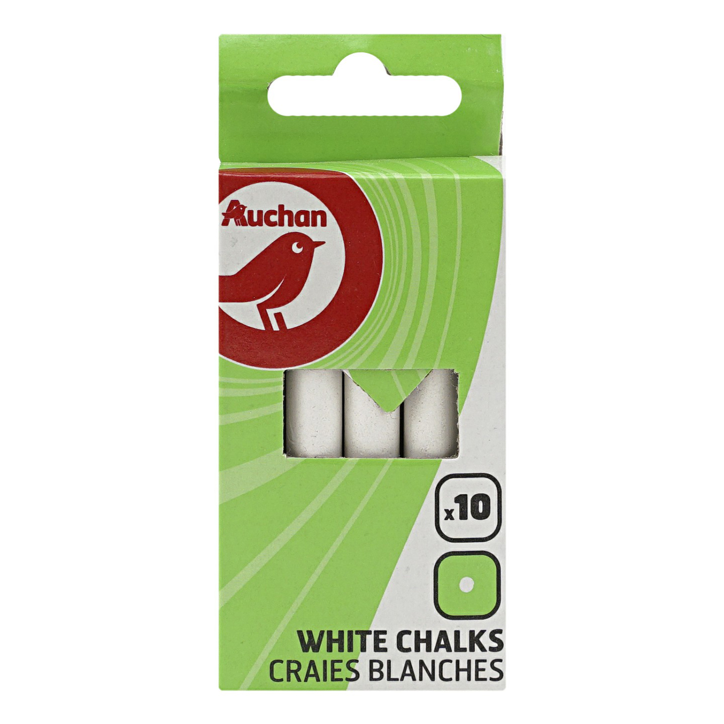 Мел АШАН Красная птица белый 10 шт