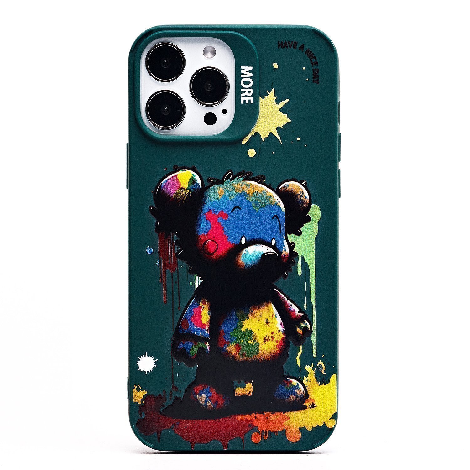 

Чехол для iPhone 13 Pro Max силиконовый (рис. 335/медведь) <темно-зеленый>
