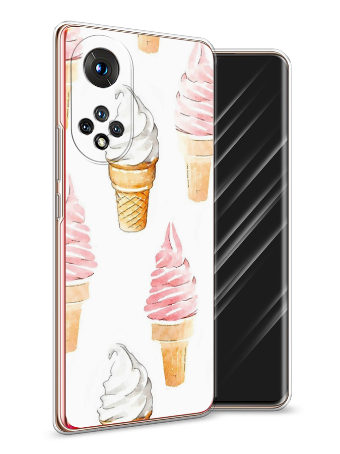 

Чехол Awog на Honor 50 "Нарисованное мороженое", Белый;розовый, 6105450-10