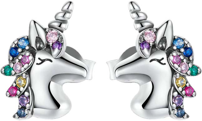 

Серьги пусеты из серебра bamoer BSE496, фианит, BSE496