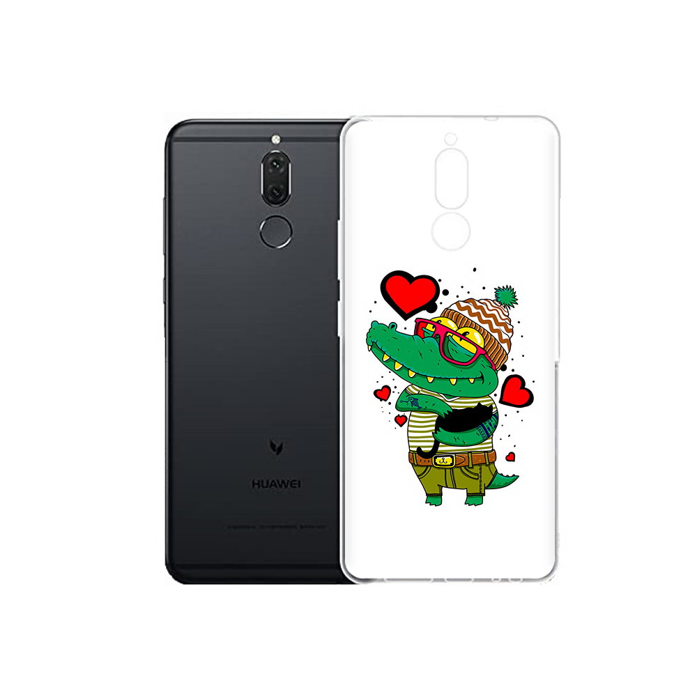 

Чехол MyPads Tocco для Huawei Nova 2i Влюбленный крокодил (PT92543.64.48), Прозрачный, Tocco