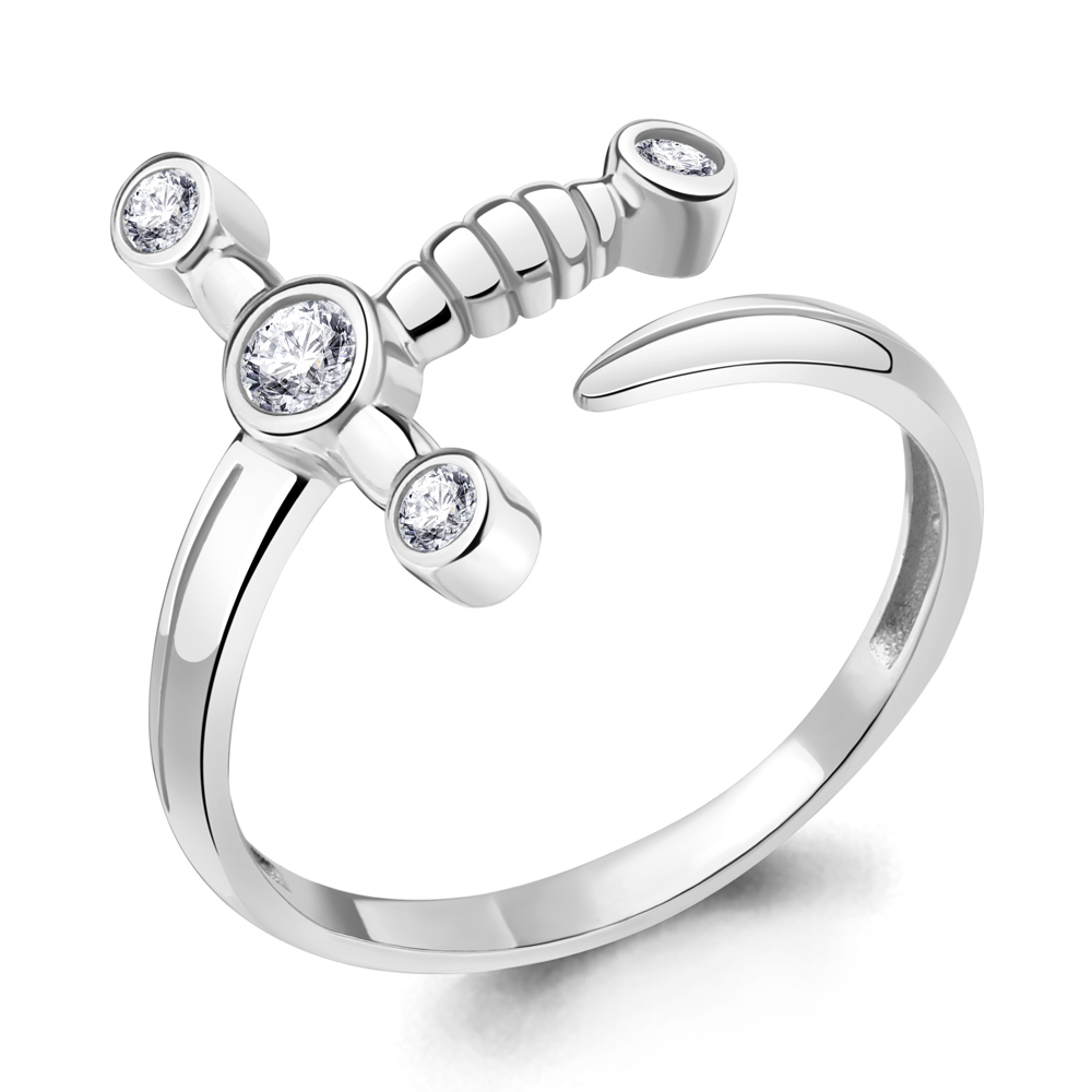 

Кольцо из серебра с фианитом р. 17 Aquamarine 67174А_925_р, 67174А_925_р