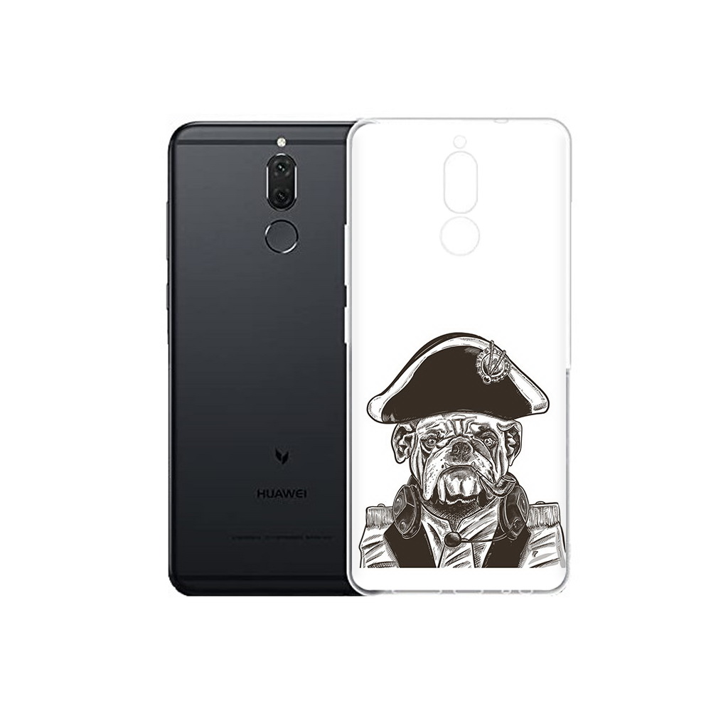 

Чехол MyPads Tocco для Huawei Nova 2i мопс генерал (PT92543.64.483), Прозрачный, Tocco