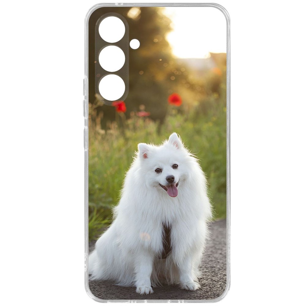 

Чехол-накладка Krutoff Clear Case Белый шпиц для Samsung Galaxy A54 5G, Прозрачный