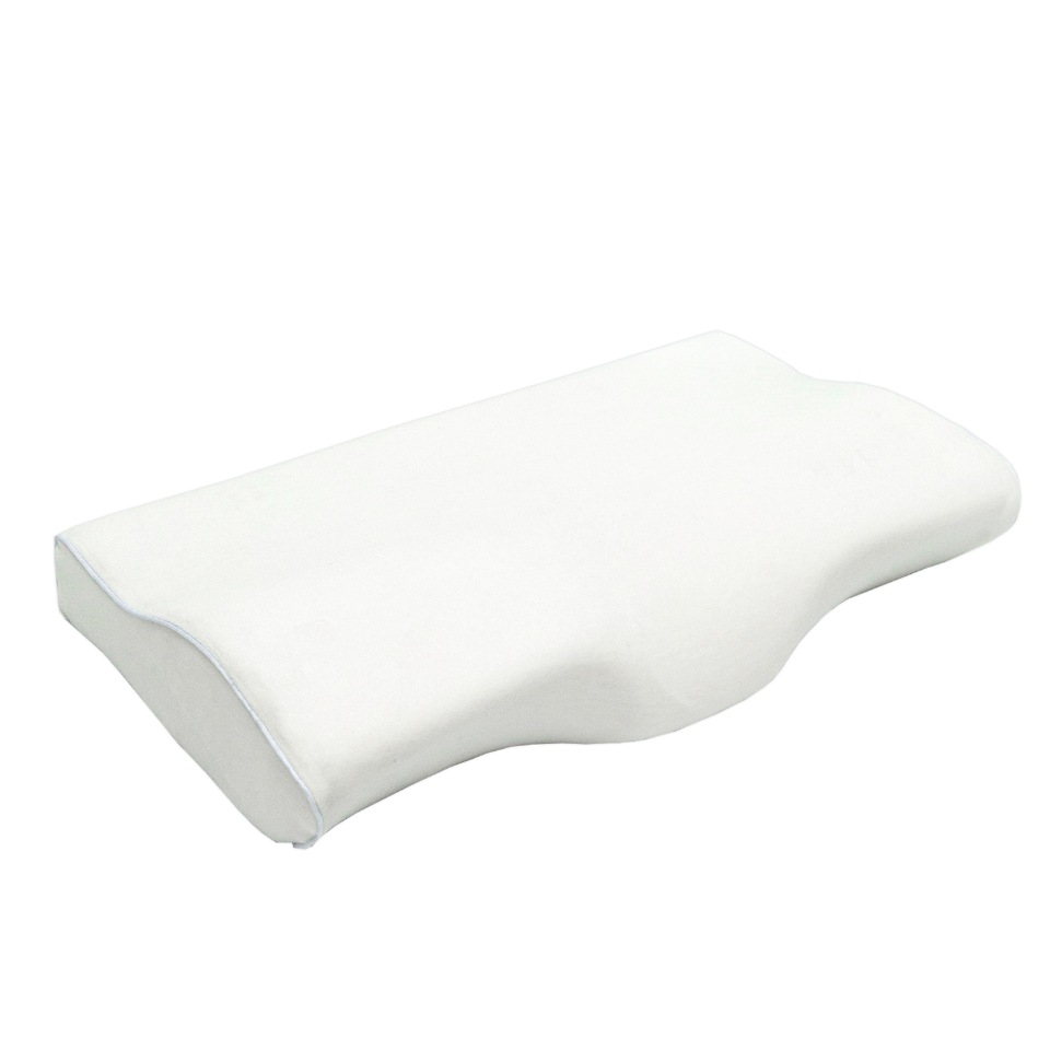 фото Подушка с выемкой под шею amaro home memory foam neck 58х33х10,5/6,5 см, белый